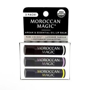 Moroccan Magic | Argan & Essential Oil Lip Balm 3-Pack NWT 🏷️